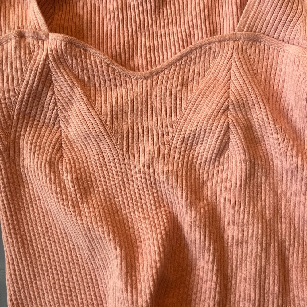 Pink Ribbed Long Sleeve Top - Picture 3 of 5
